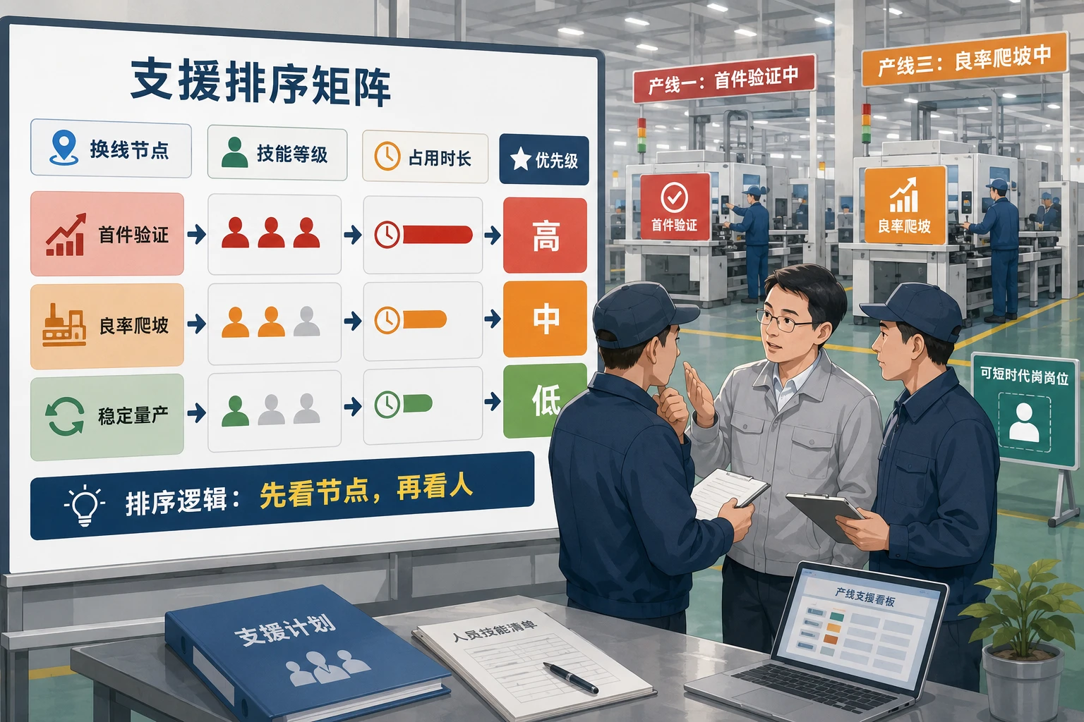 动力电池新型号换线高峰期骨干技师调度、代岗与绩效口径设计（2026年版）