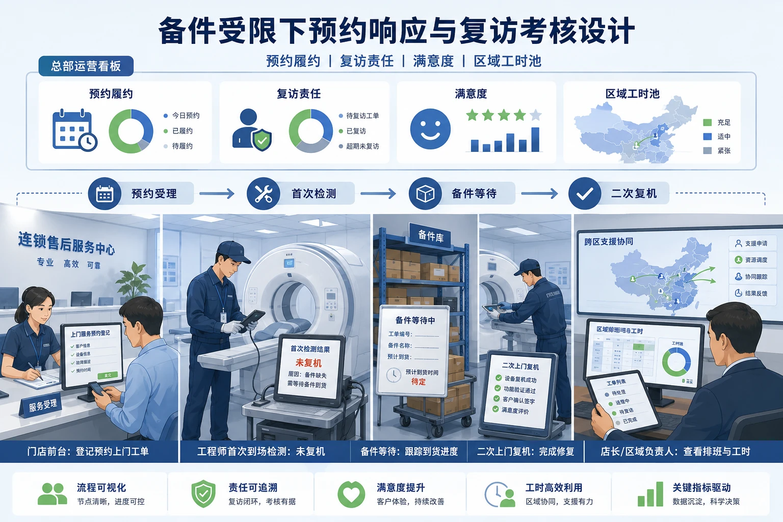2026年连锁售后备件受限下预约响应与复访考核设计