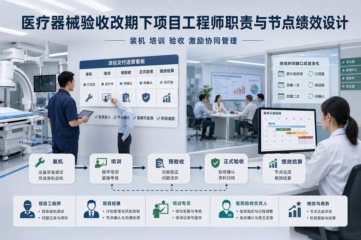 医疗器械验收改期下项目工程师职责与节点绩效设计（2026年版）