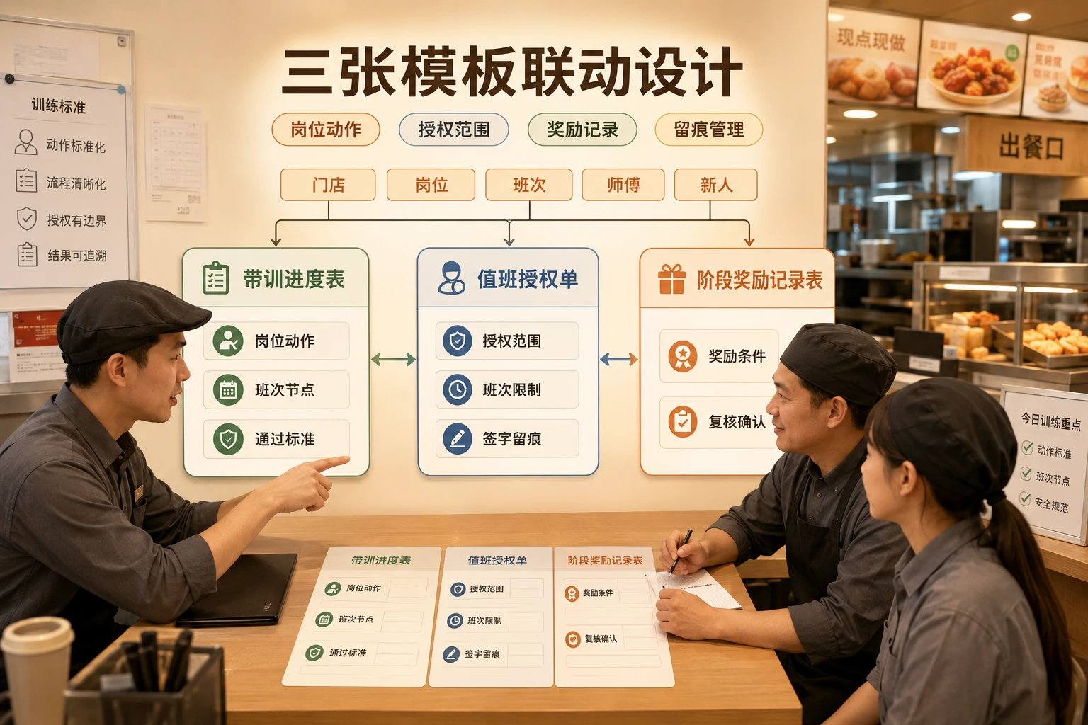 连锁餐饮门店半岗上手带训、值班授权与激励模板（2026年版）