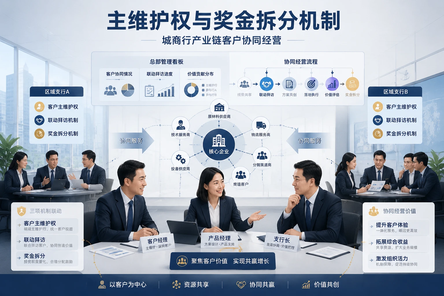 城商行产业链核心客户归属冲突下的主维护权与奖金拆分机制