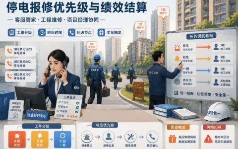 物业停电报修工单分级与绩效结算指南：优先级、回访节点与加班ROI