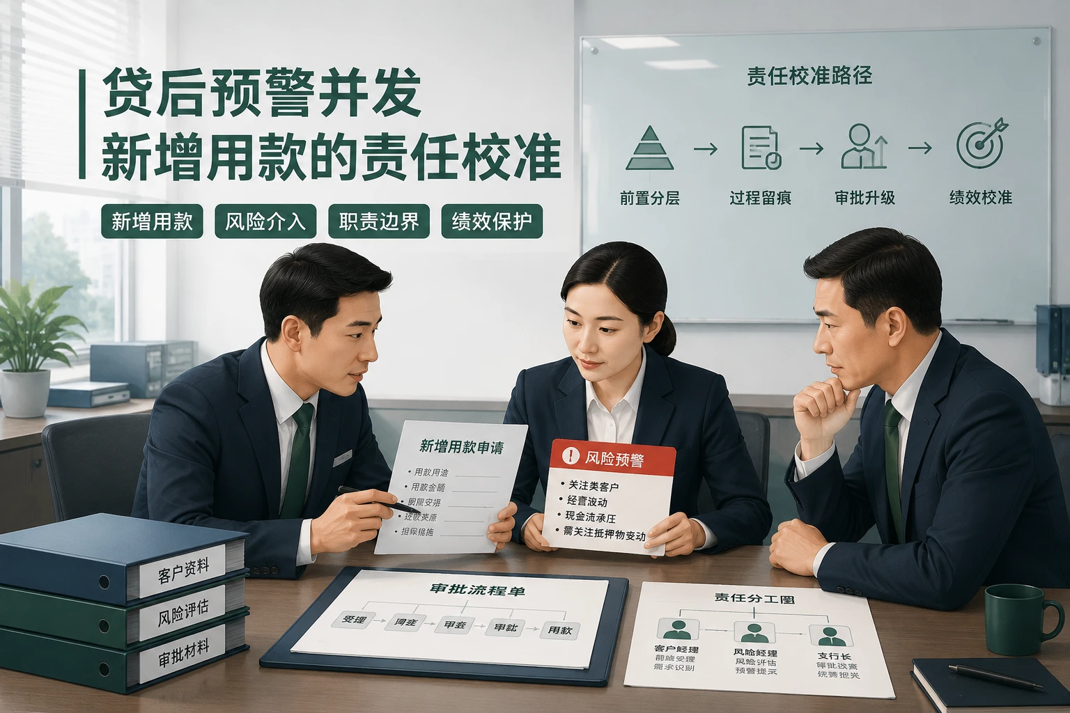 农商行贷后预警并发新增用款的责任校准机制