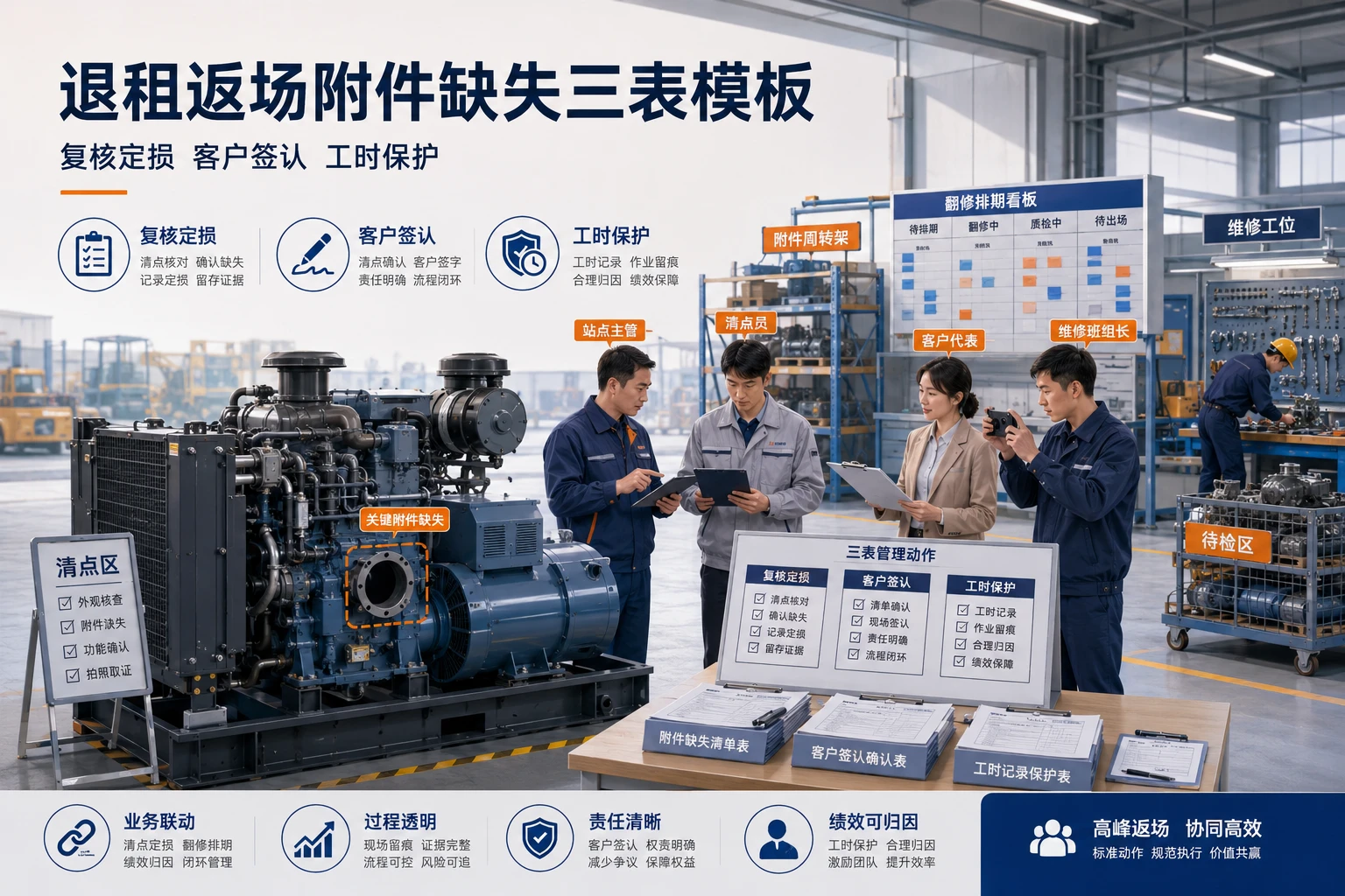 2026年退租返场附件缺失复核与客户签认三表模板
