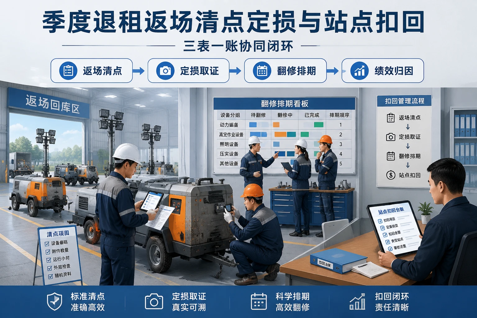 季度退租返场清点定损表与站点扣回台账设计（2026年版）