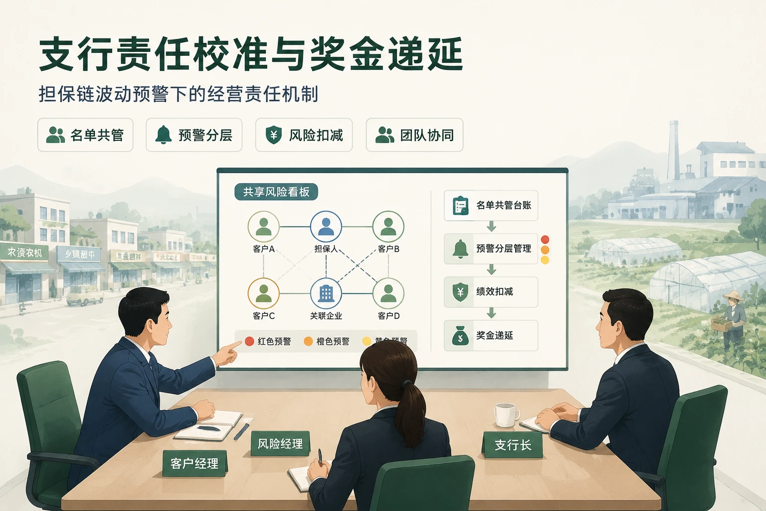 农商行担保链波动预警下支行责任校准与奖金递延机制（2026年版）