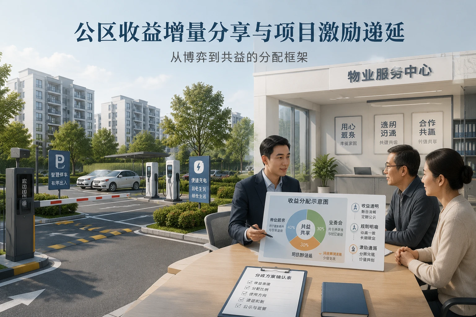 2026年老旧小区改造后新增公区收益的分成设计与激励递延
