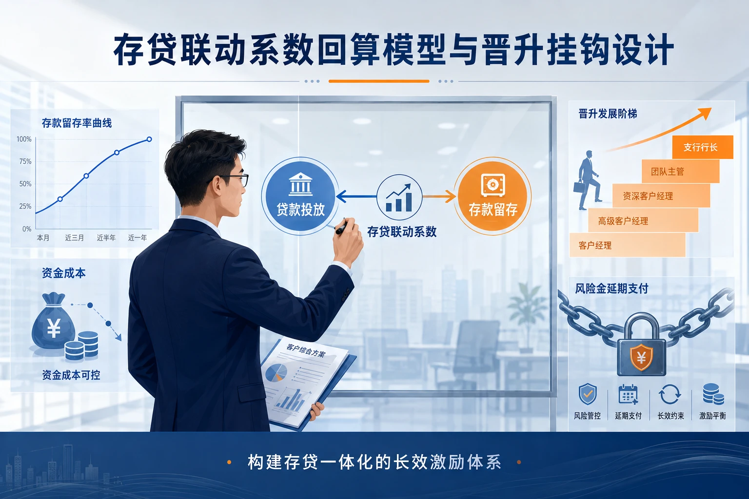 2026年存款留存率不达标时存贷联动系数回算模型与晋升挂钩设计