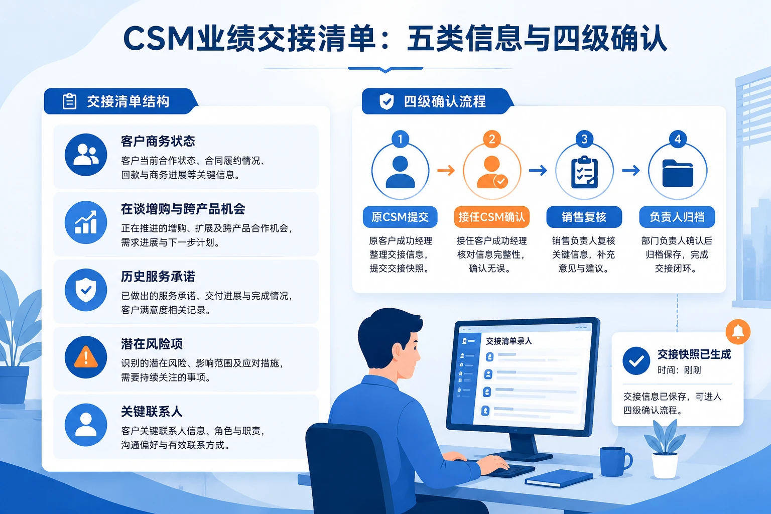 CSM续约期离职，多产品线业绩交接与双算规则设计（2026年版）