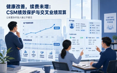 客户健康度改善续费持平，CSM绩效保护与交叉业绩双算机制设计