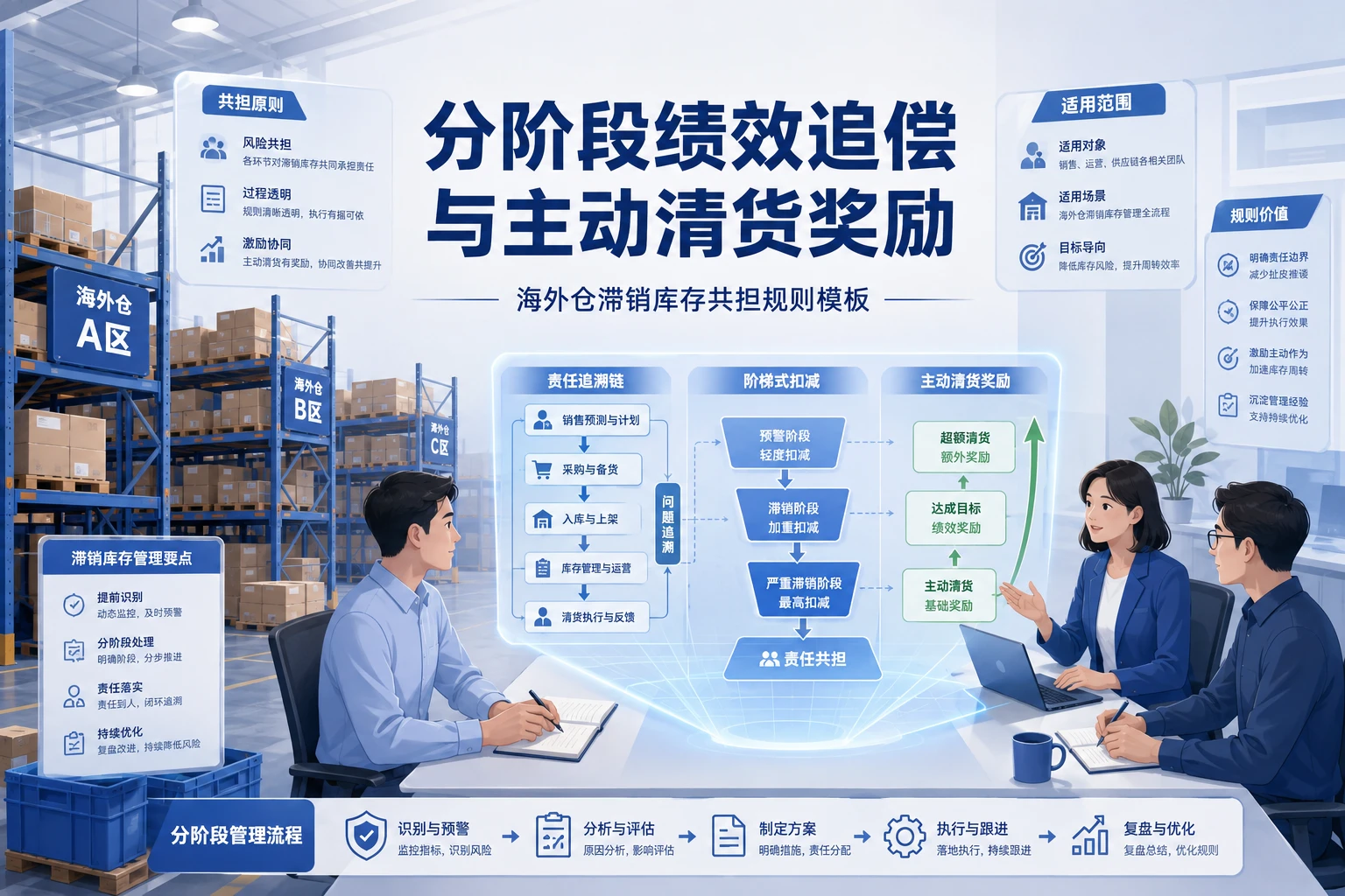 2026年海外仓滞销库存分阶段绩效追偿与主动清货奖励规则模板