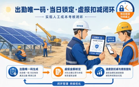2026年光伏EPC项目经理必备：出勤唯一码与虚报扣减闭环管理模板
