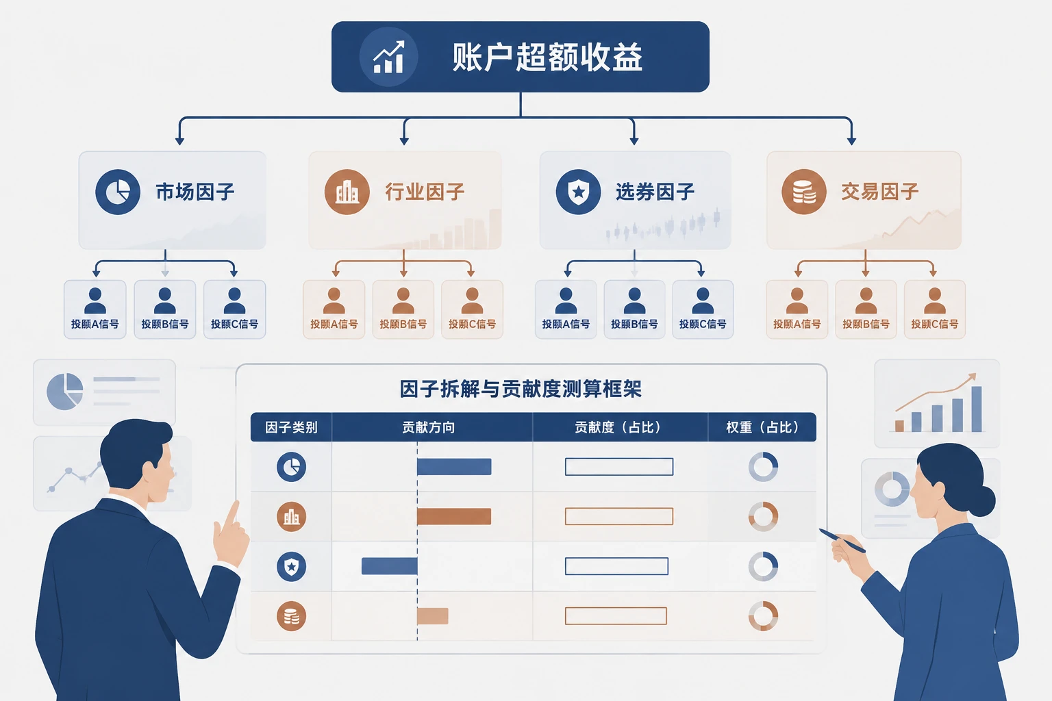 多投顾共管账户超额收益归因与季度奖金切分公式设计