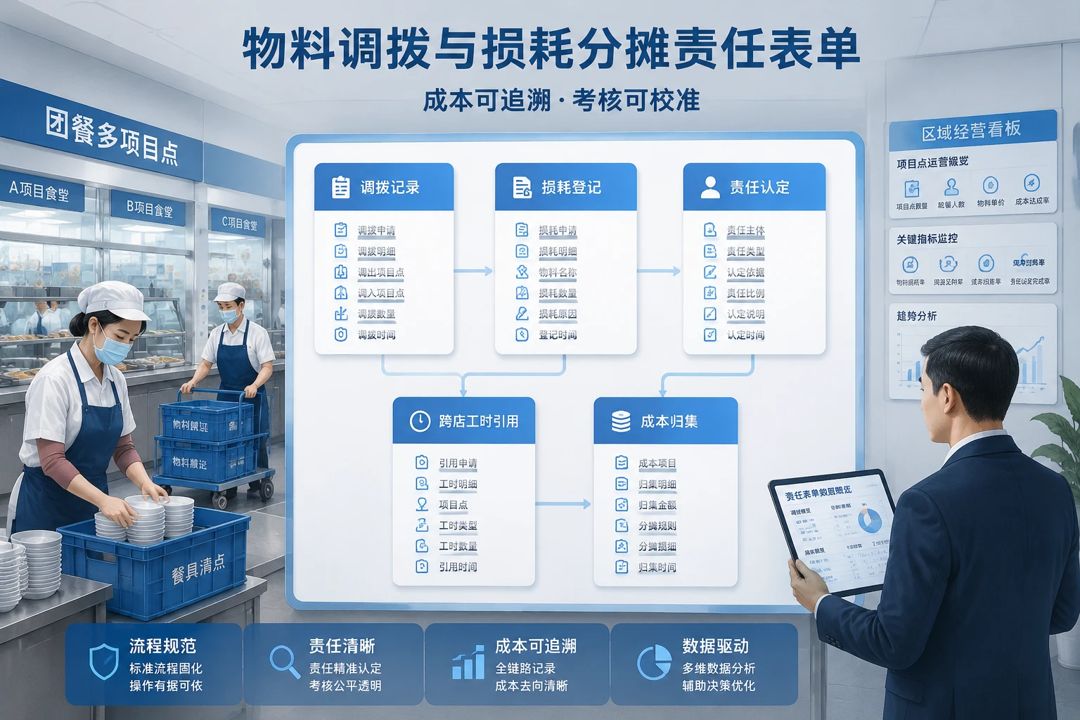 团餐多项目点物料调拨结算与餐具损耗分摊责任表单执行版）（2026年版）