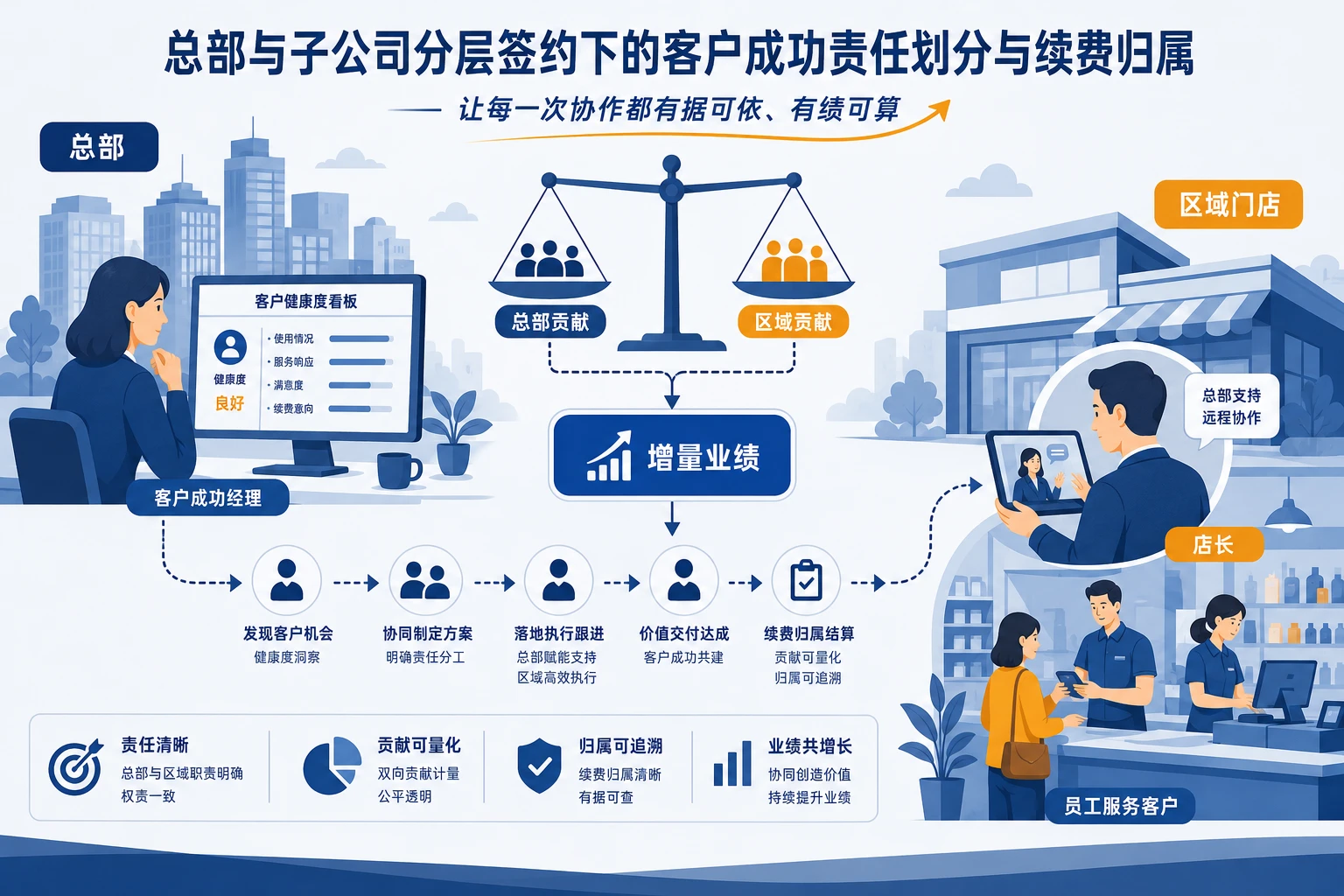 2026年总部与子公司分层签约下的客户成功责任划分与续费归属