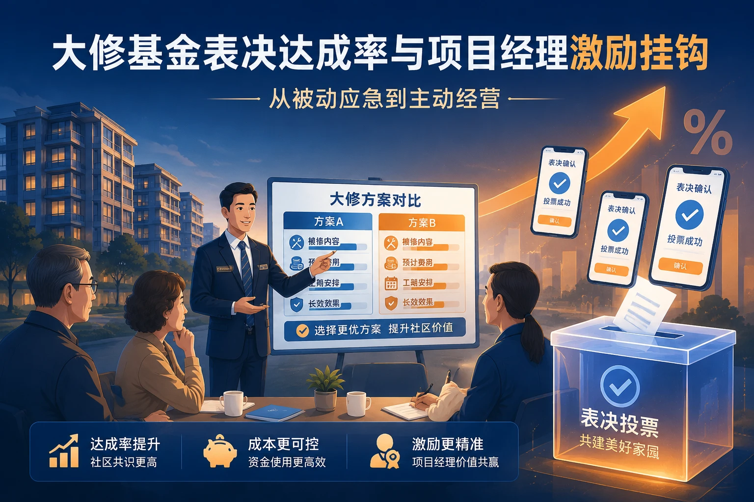 大修基金表决达成率与项目经理激励挂钩的量化设计(2026年版)
