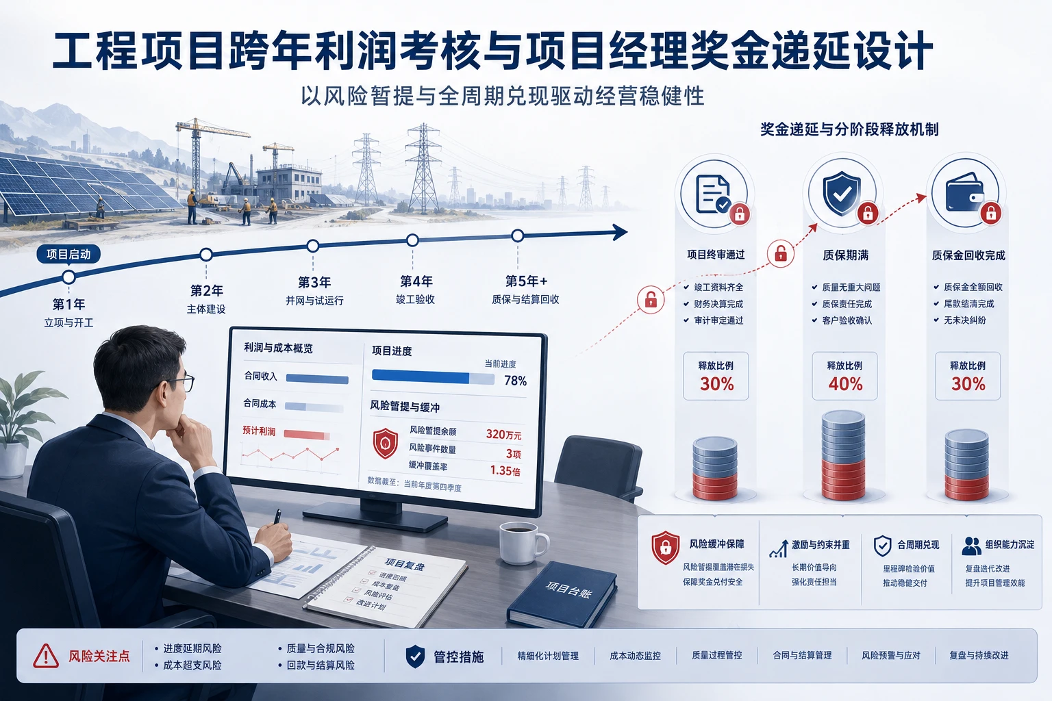 工程项目跨年利润考核与项目经理奖金递延设计