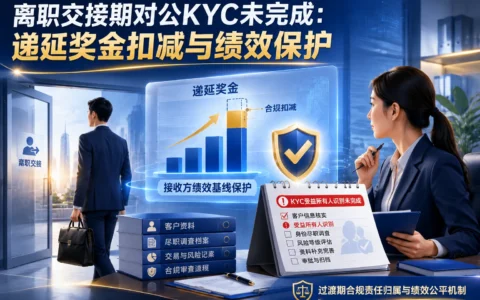 对公客户经理离职交接KYC未完成：递延奖金扣减规则与绩效保护方案（2026年版）