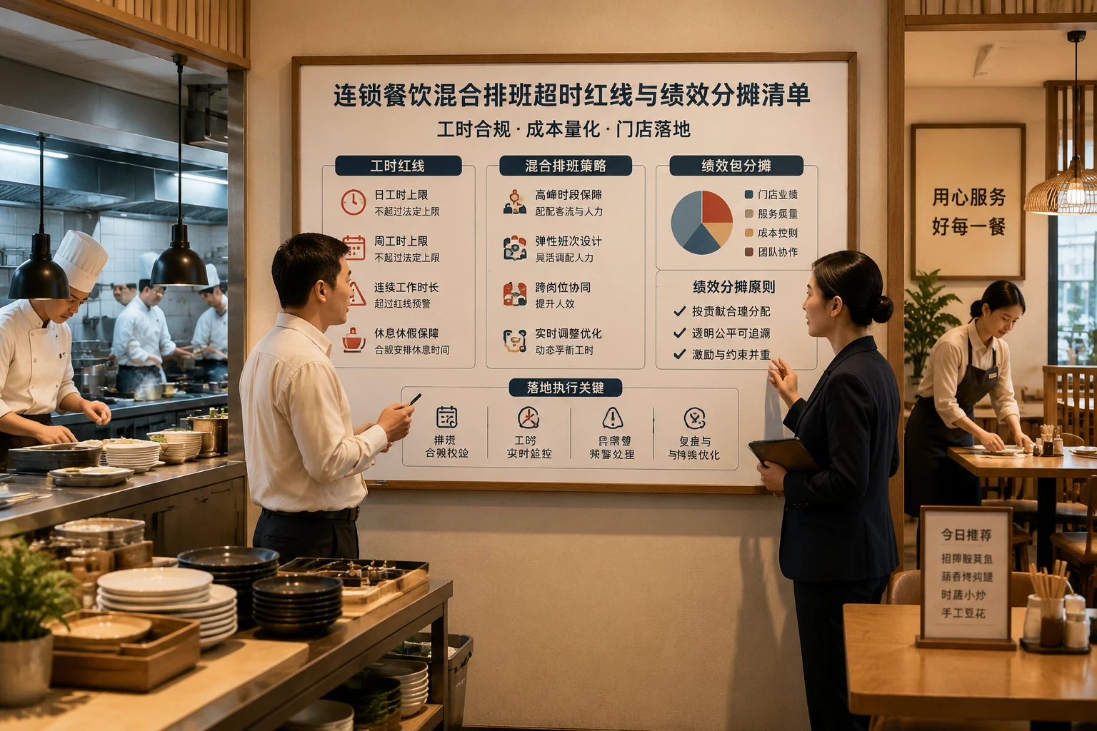 2026年连锁餐饮混合排班超时红线与店组绩效分摊清单