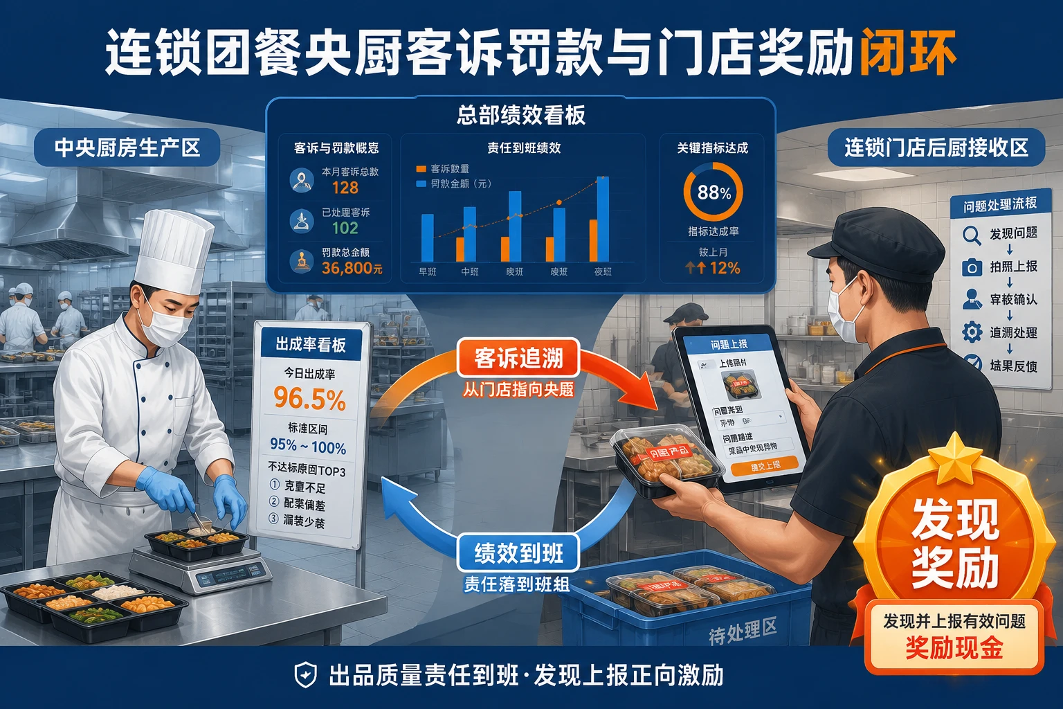 连锁团餐央厨客诉罚款与门店奖励闭环模板（2026年版）