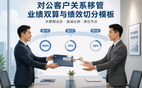 对公客户移管期业绩双算与绩效切分模板（含递减比例与责任节点）（2026年版）
