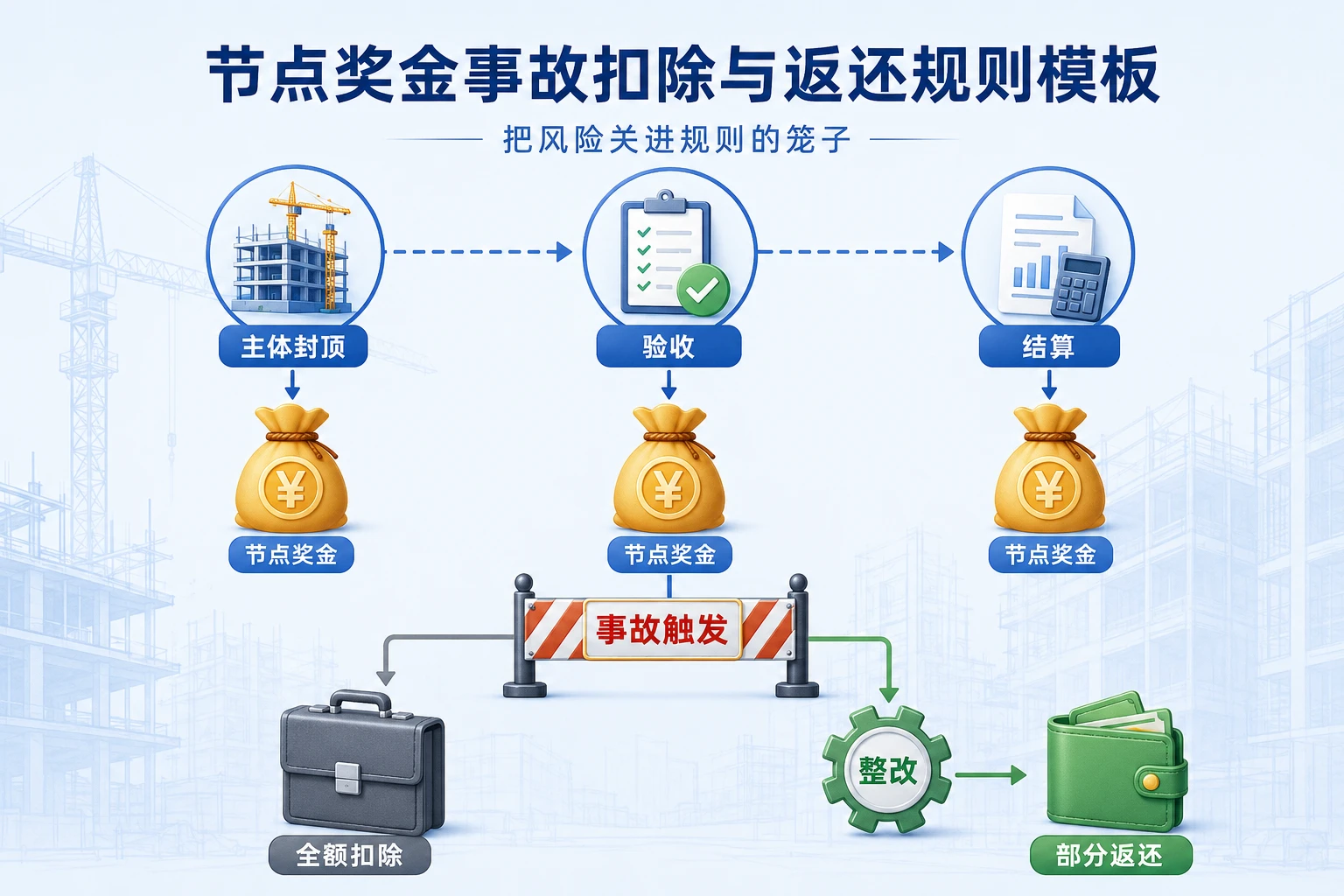 2026年工程项目节点奖金事故全额扣除与返还规则模板
