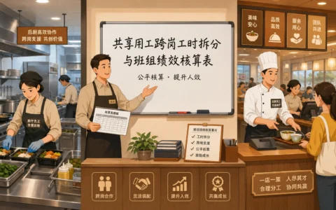 2026年连锁餐饮共享用工跨岗工时拆分与班组绩效包核算表落地模板）