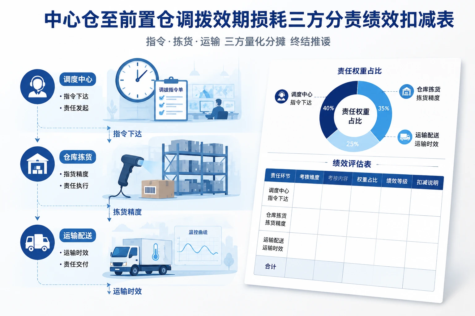 中心仓至前置仓调拨效期损耗三方分责绩效扣减表