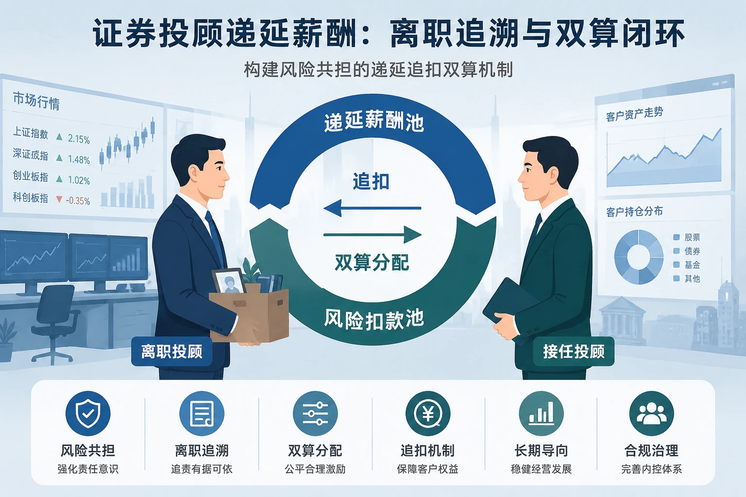 证券投顾超额收益递延的离职追溯与双算分配机制