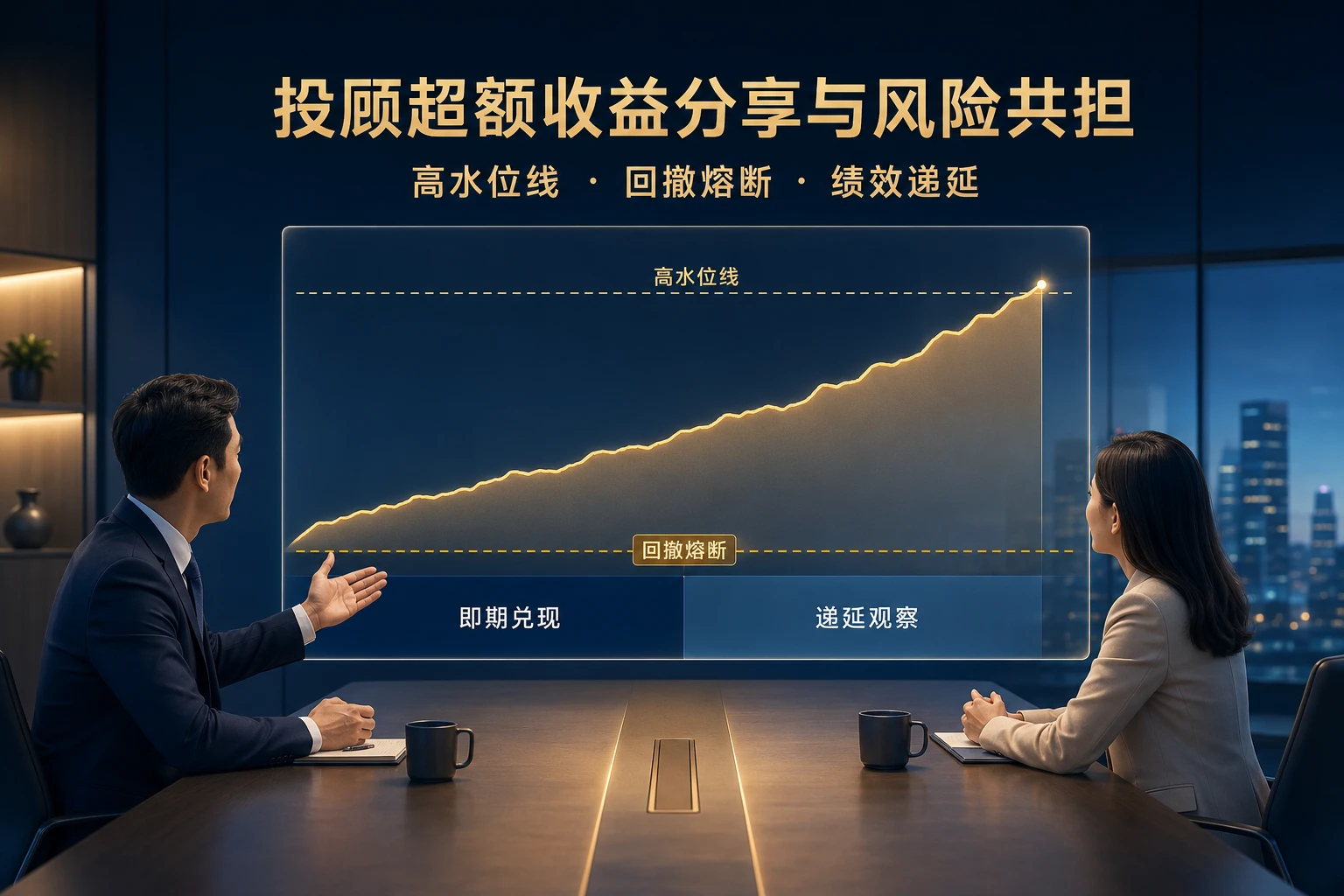 投顾超额收益分享与风险共担：高水位线、回撤熔断与绩效递延