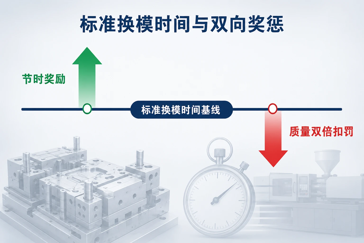 注塑换模节拍奖惩闭环：节时激励与质量双扣的班组奖金捆绑方案（2026年版）