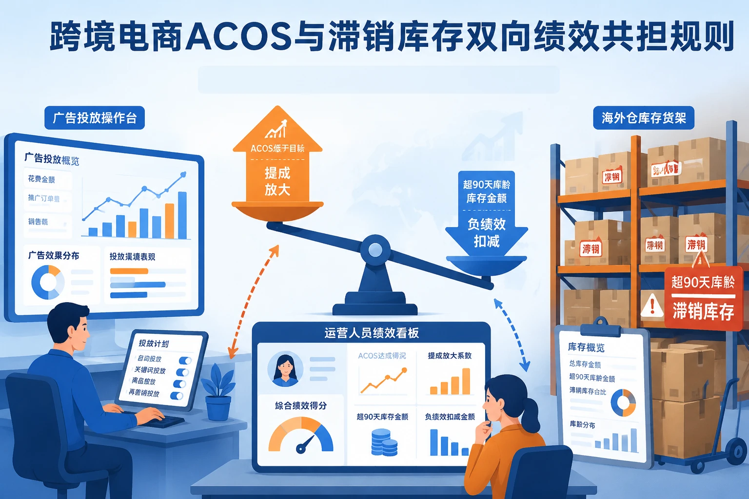 跨境电商ACOS与滞销库存双向绩效共担规则