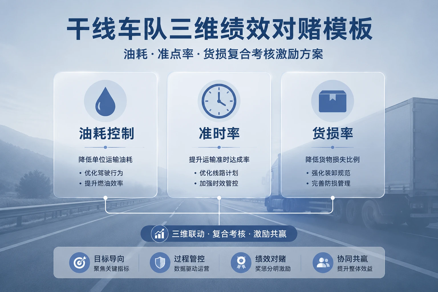 2026年干线车队油耗准点率货损三维绩效对赌模板实操版)