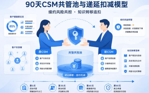 大客户续约风险怎么管？CSM薪酬递延与90天共管池落地框架