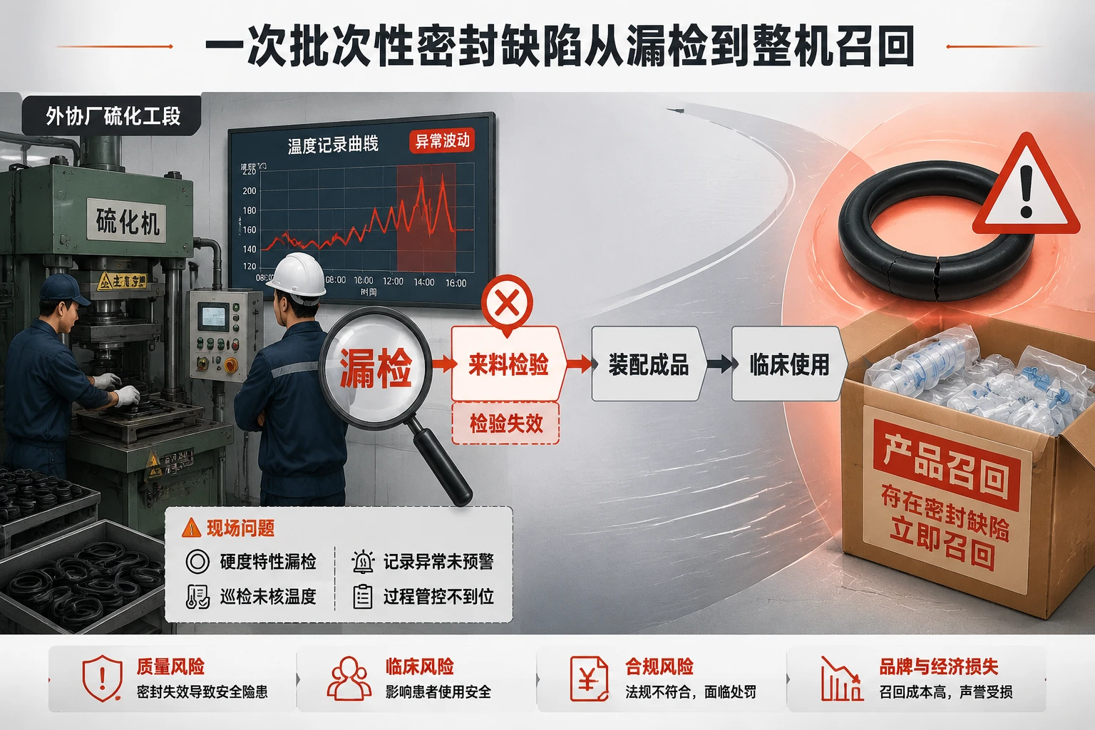 医疗器械外协批次召回损失驻厂QC与采购7:3分摊规则