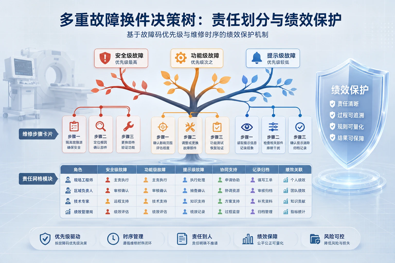 医疗器械多重故障换件决策树：责任划分与绩效保护