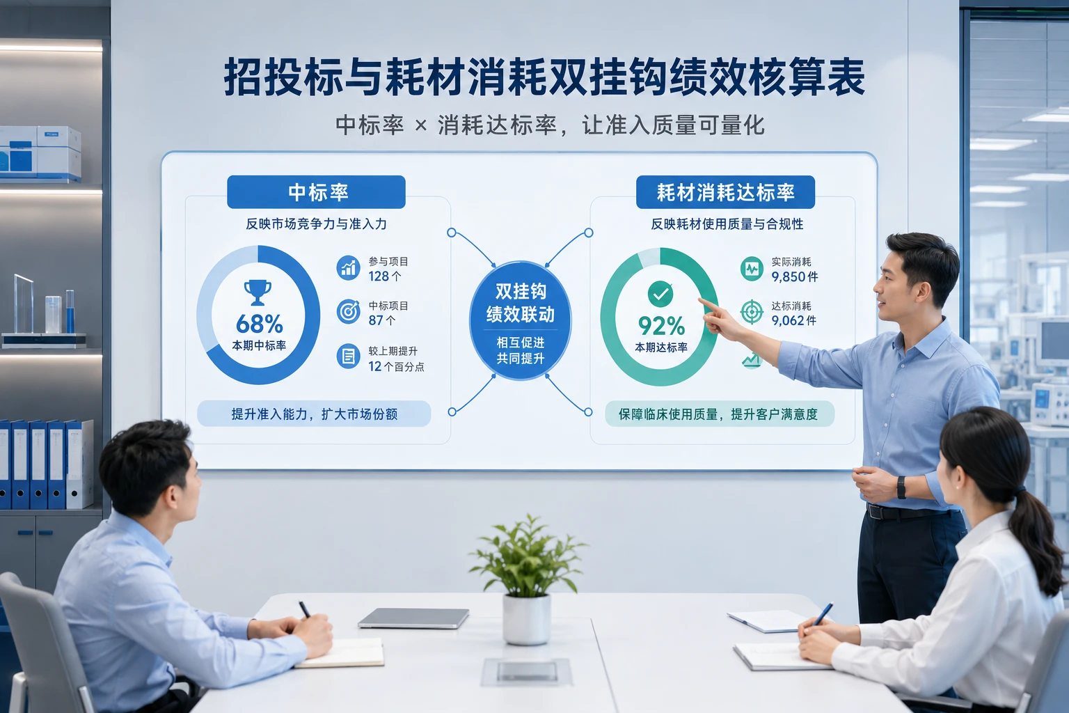 器械区域经理招投标与耗材消耗双挂钩核算表