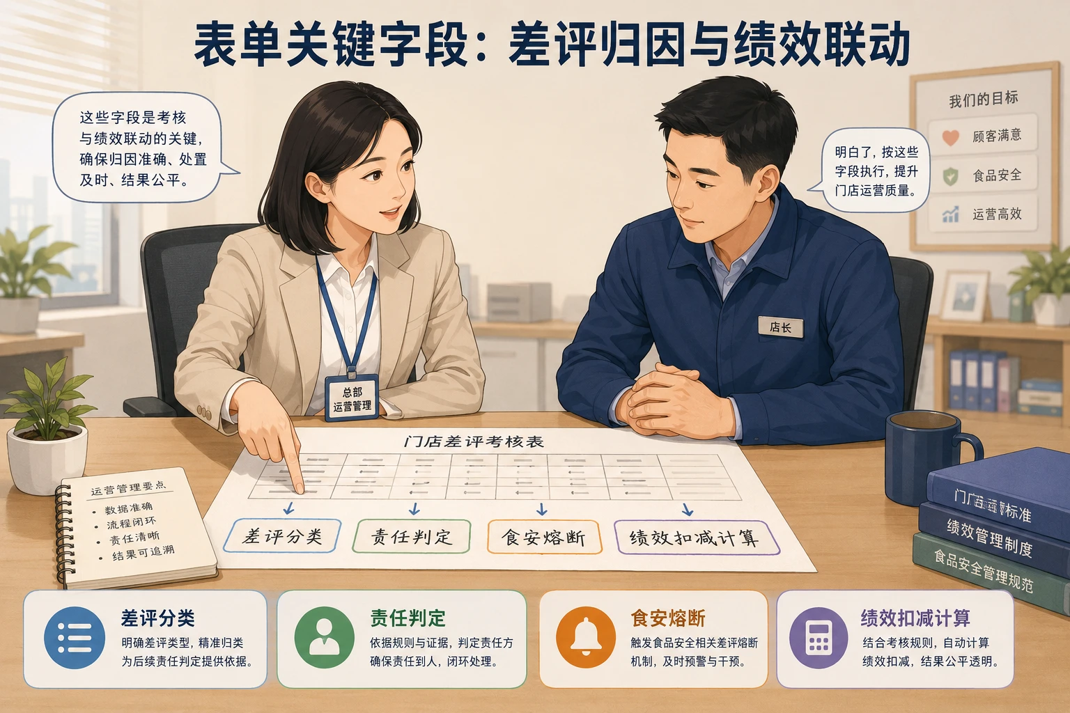 连锁快餐外卖差评归因与店长绩效扣减规则表（2026年版）