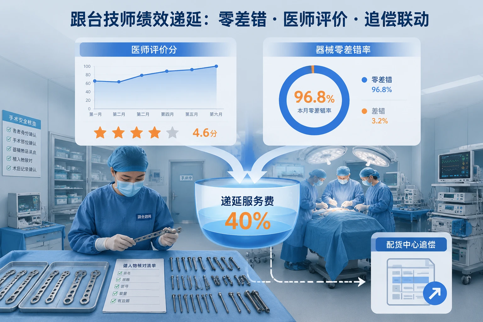 跟台技师绩效递延：手术零差错与医师评价双维扣减及追偿设计（2026年版）