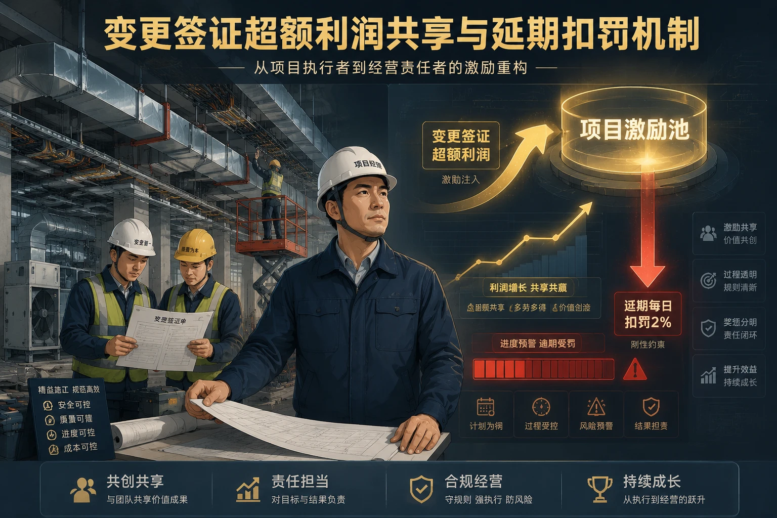 机电安装项目经理变更签证超额利润共享与延期扣罚机制白皮书