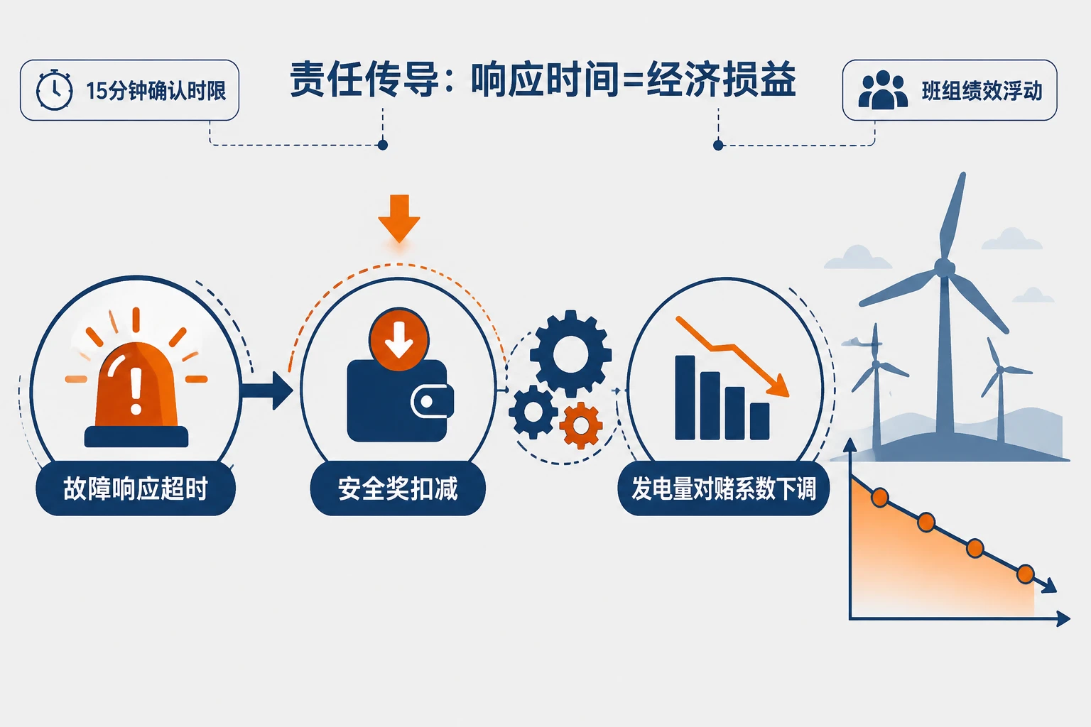 风电场运维班组故障响应惩罚与发电量对赌绩效设计(2026年版)