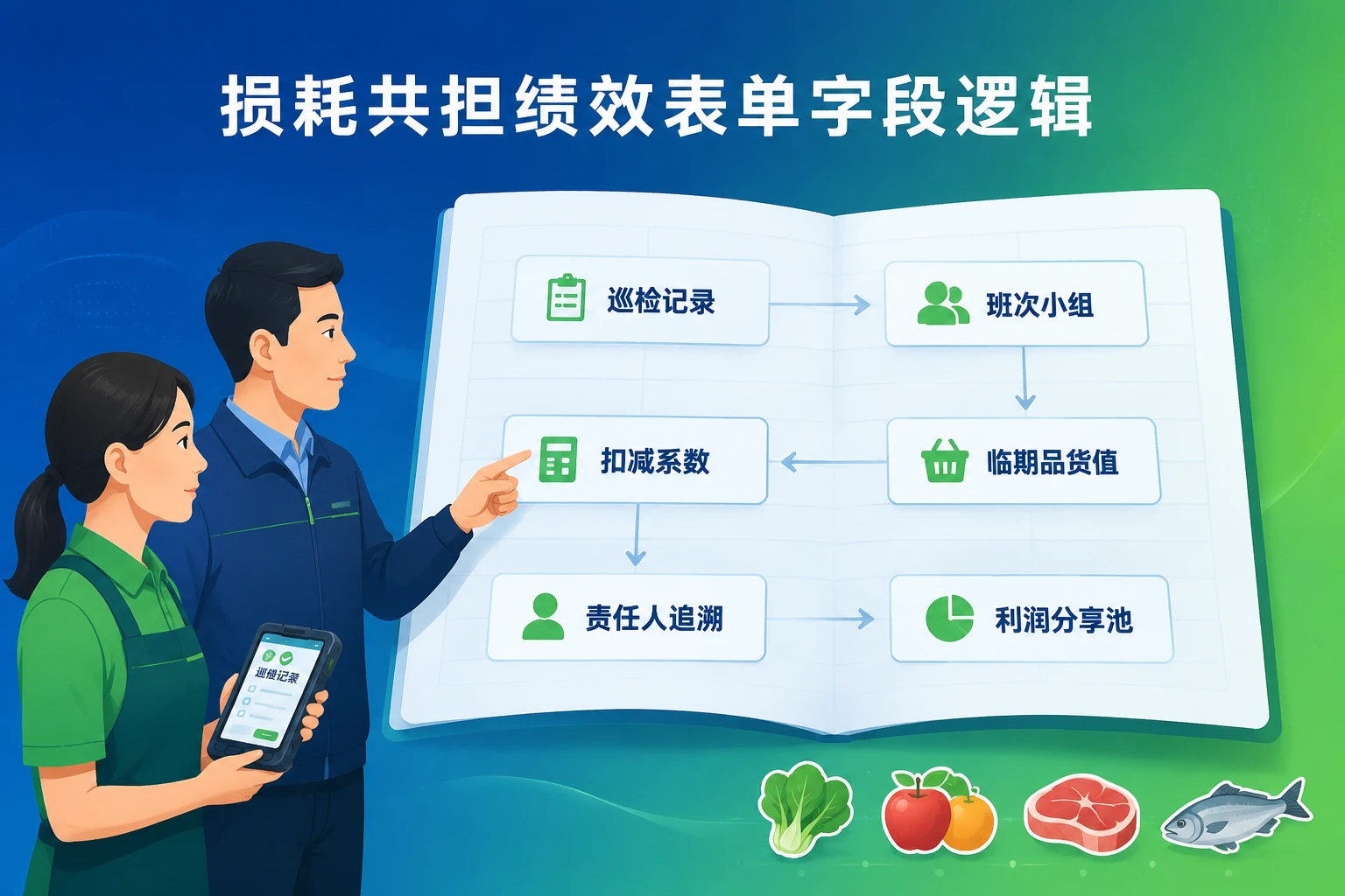 门店生鲜品类经理损耗共担绩效表:巡检扣减与利润分享(2026年版)