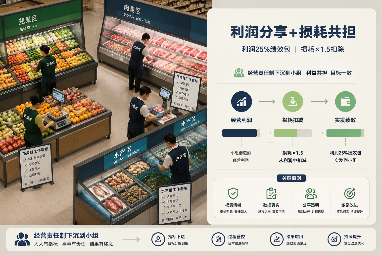 连锁商超生鲜品类小组利润分享与损耗扣减绩效模板(2026年版)