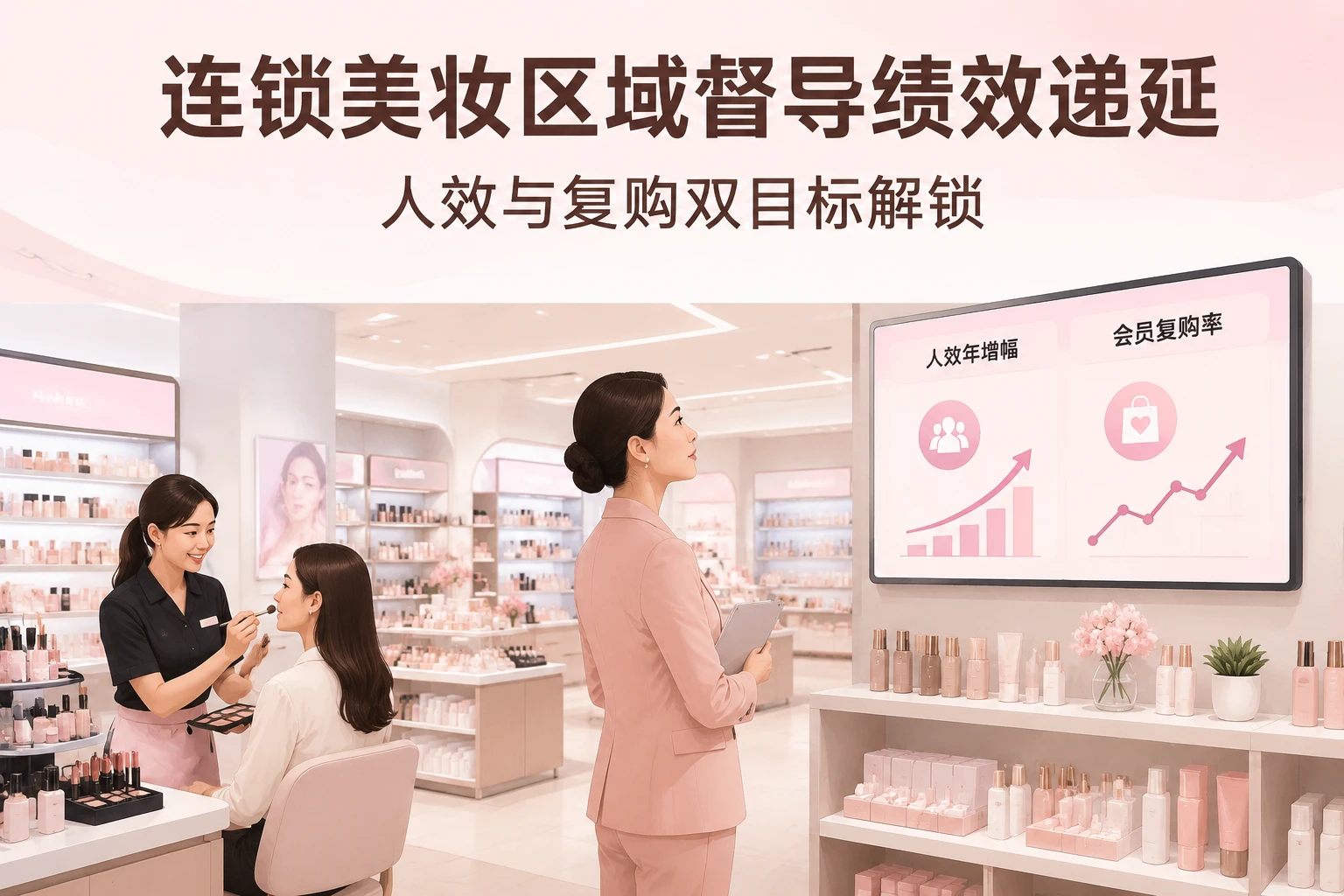 连锁美妆区域督导绩效递延:人效与复购双目标解锁