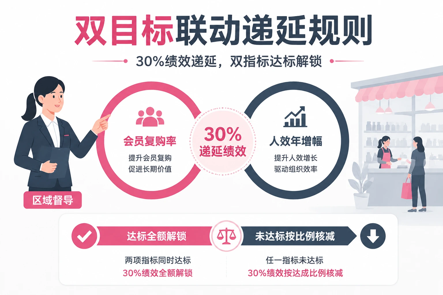 连锁美妆区域督导绩效递延:人效与复购双目标解锁