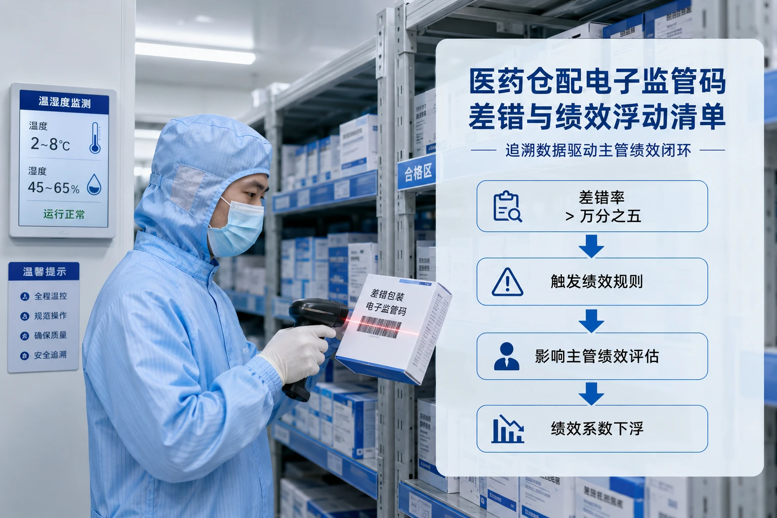 医药仓配电子监管码差错率万分之五绩效下浮与岗位调整清单（2026年版）