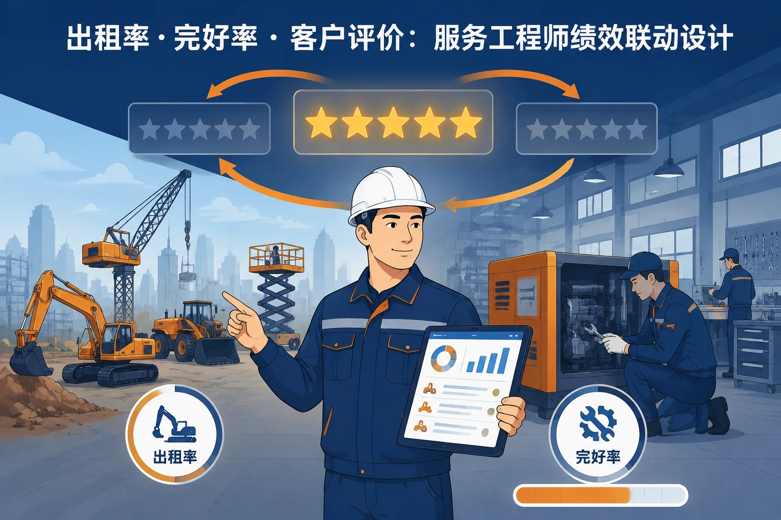 设备租赁服务工程师绩效:出租率、完好率联动与客户评分扣减(2026年版)