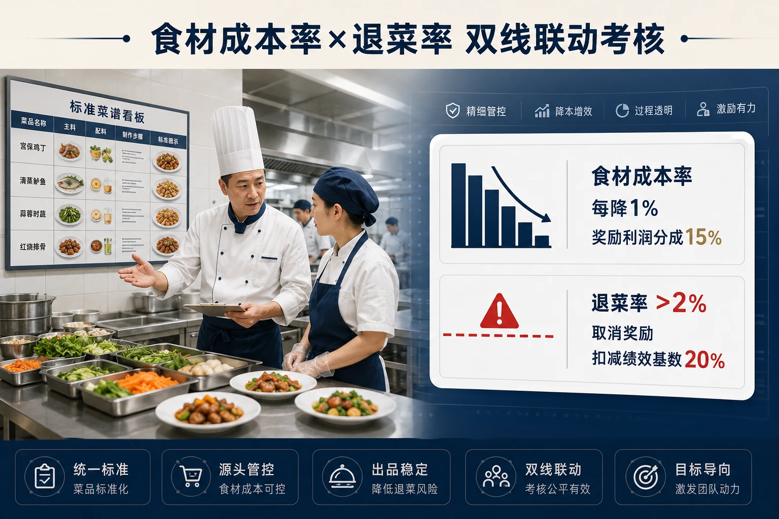 门店厨师长食材成本率与退菜率联动考核模板(2026年版)