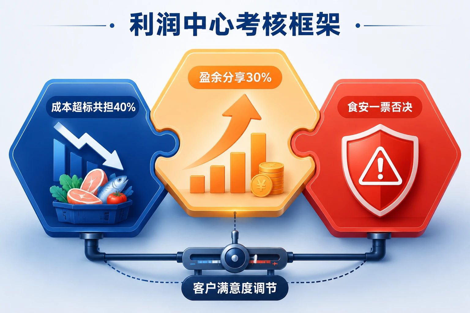 团餐驻场经理利润中心考核框架:成本共担、盈余分享与食安一票否决
