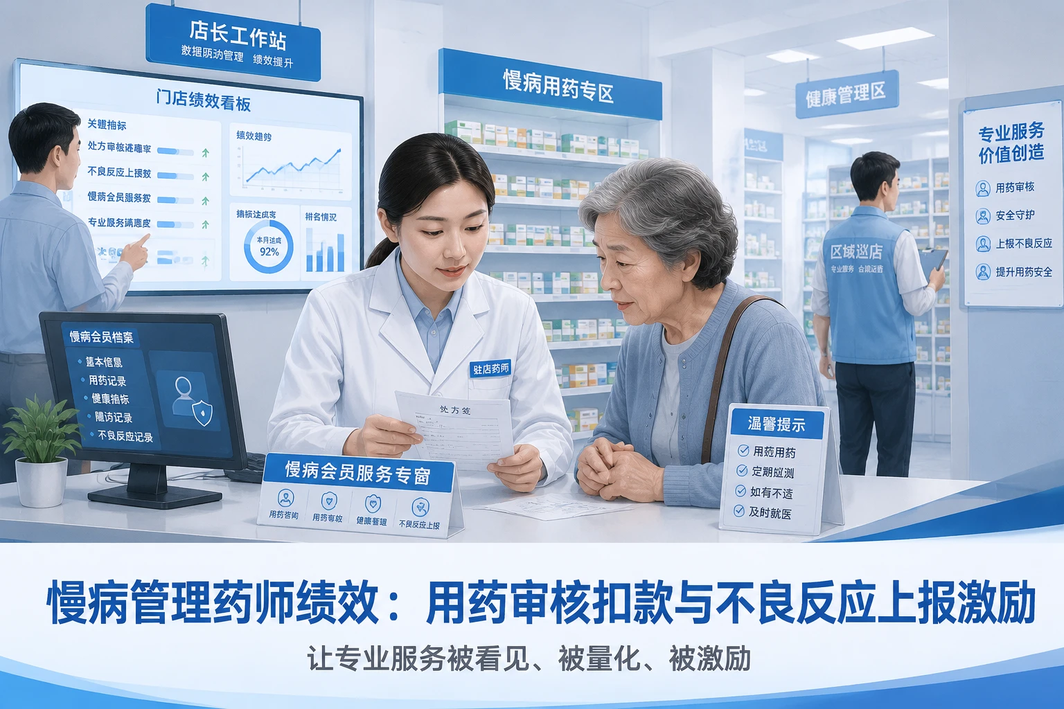 连锁药店慢病管理药师绩效：用药审核扣款与不良反应上报激励（2026年版）